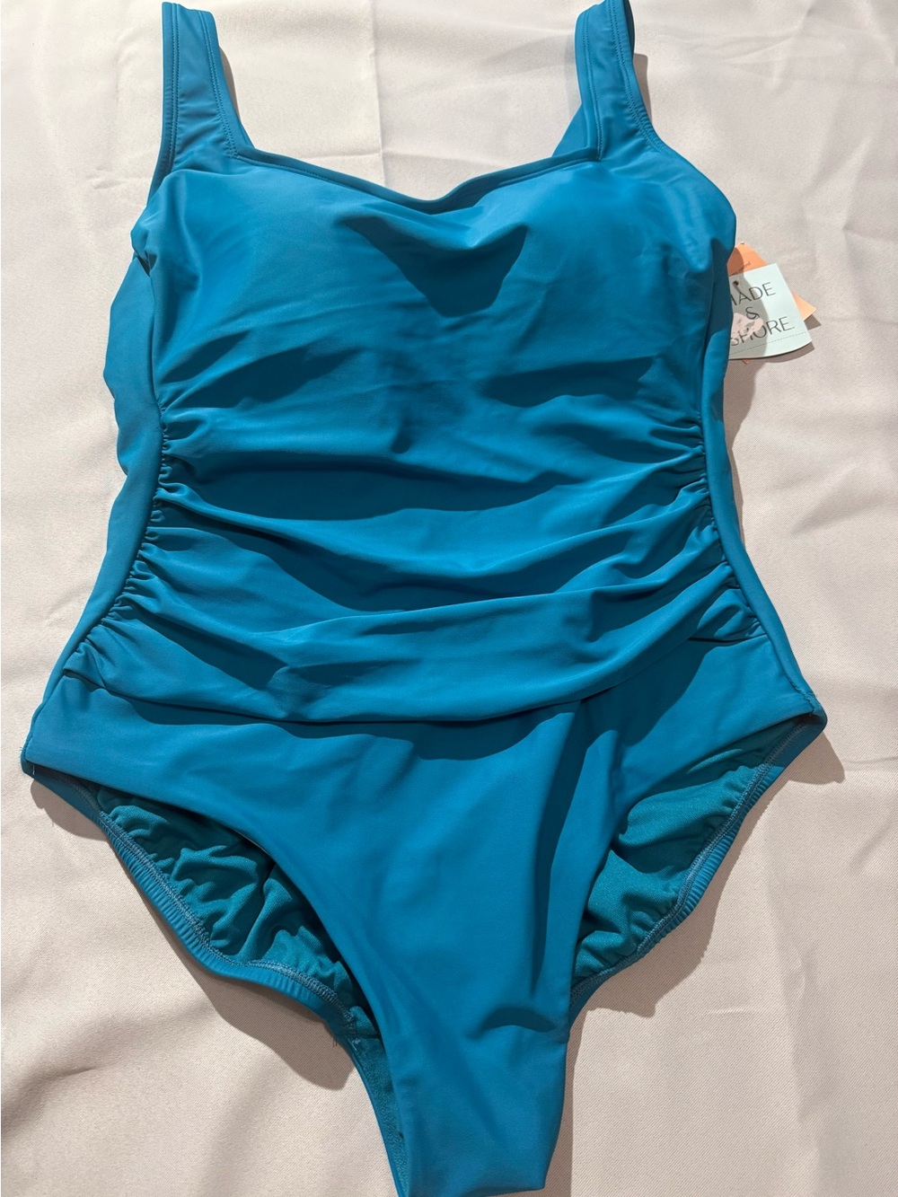 Shade & Shore Teal Blue One-Piece Swimsuit
